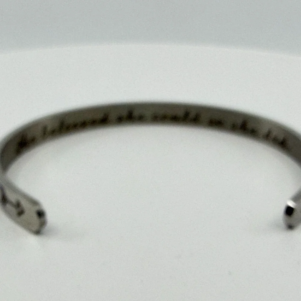 Inspirational Cuff Bracelet She Believed She Could So She Did Arrow Silver Tone
